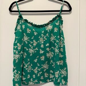 Lush Green Floral Camisole Top